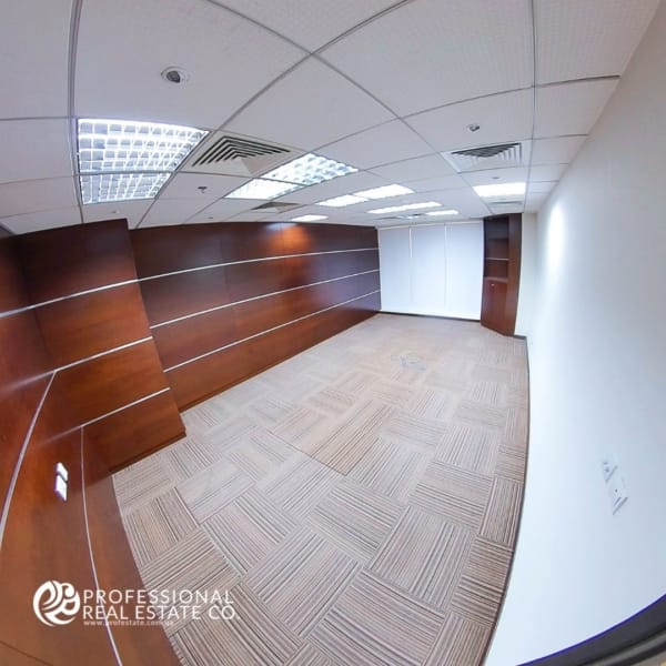 Large, open office room in an unfurnished office space in Bin Mahmoud, offering flexible layout options for businesses