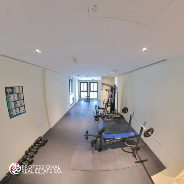 Gym in the 2 BHK apartment for rent in The Pearl