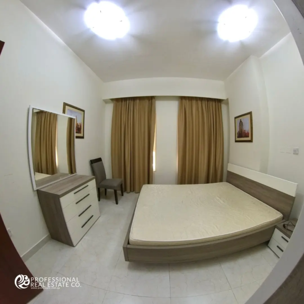 Cozy third bedroom in fully furnished 3 BHK apartment for rent in Muntazah, Doha – Elegant design with ample storage