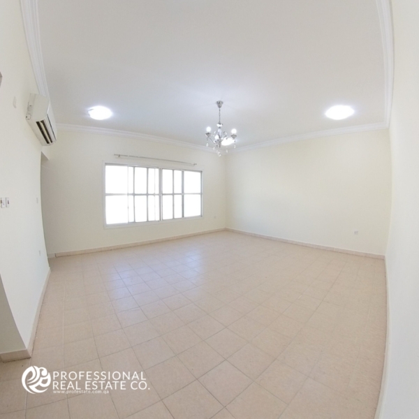 Alternate view of the spacious hallway in an unfurnished 5 BHK standalone villa in Al Waab, ideal for family living.