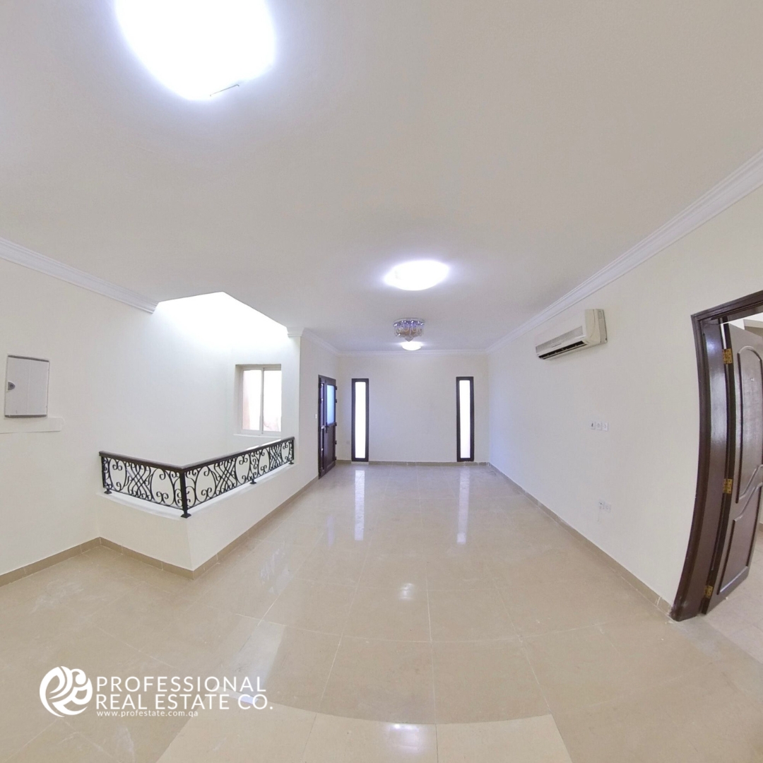 Expansive first floor in an unfurnished 5 BHK standalone villa in Al Waab, perfect for family living.