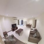 Alternate view of the living room in fully furnished 2 BHK apartment in Najma showcasing spacious layout and modern furnishings.