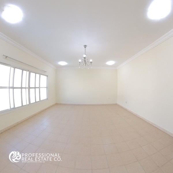 Spacious hallway in an unfurnished 5 BHK standalone villa in Al Waab, ideal for family living.