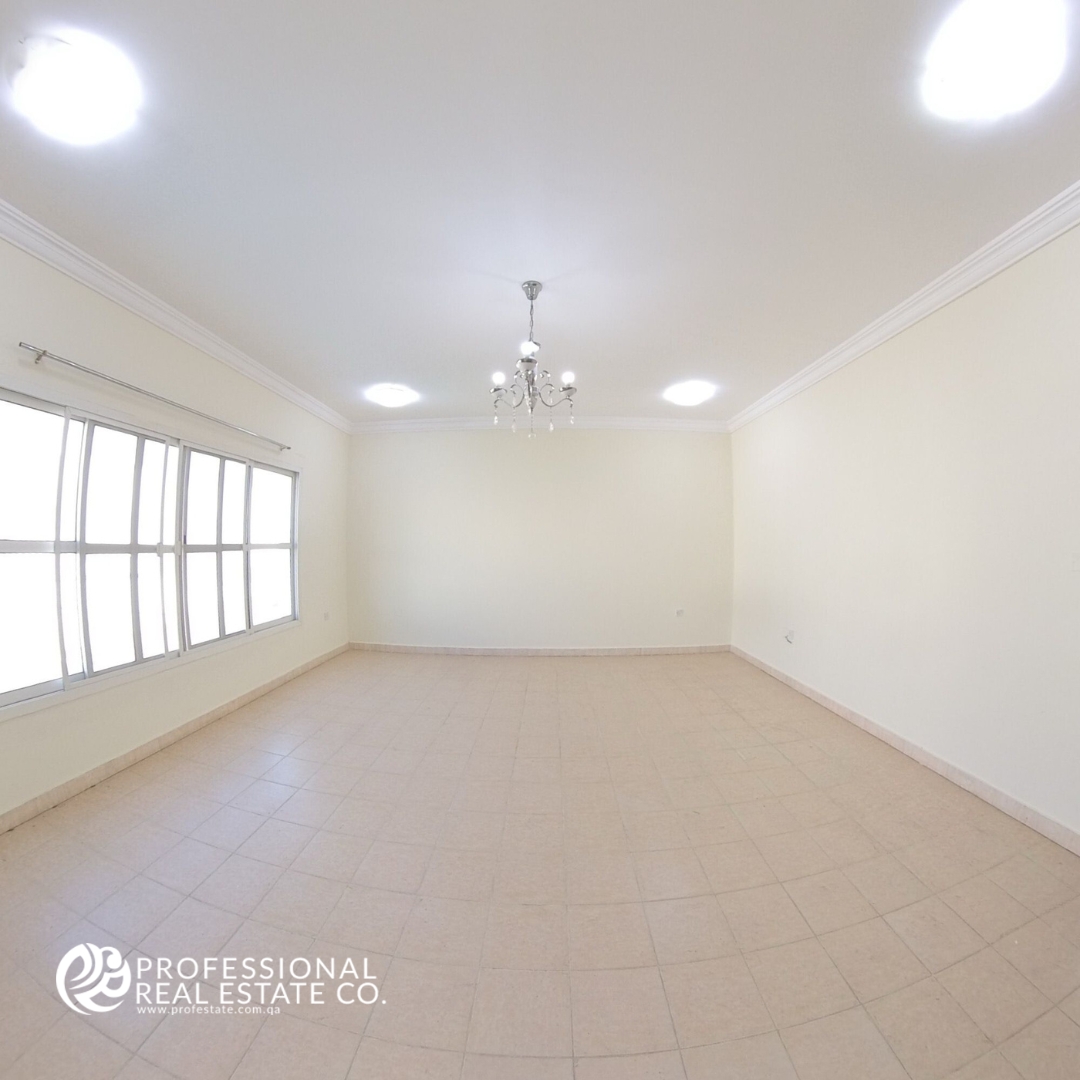 Spacious hallway in an unfurnished 5 BHK standalone villa in Al Waab, ideal for family living.