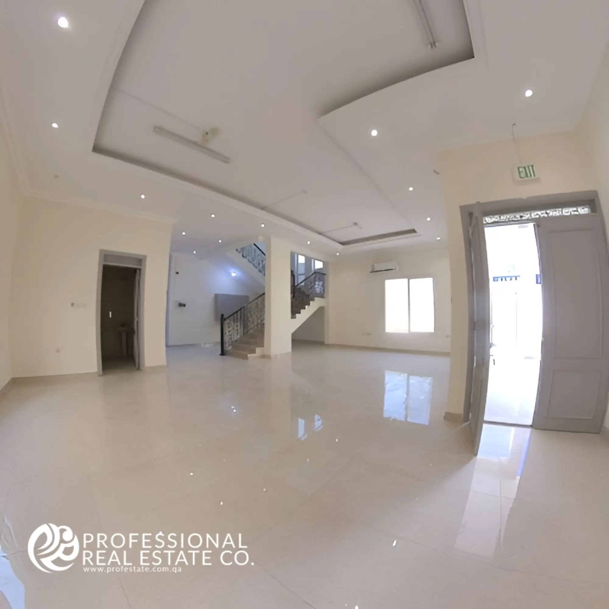 Another View of the Spacious Living Room in Unfurnished 6 BHK Standalone Villa in Umm Lekhba – Bright, Open Layout with Customization Potential