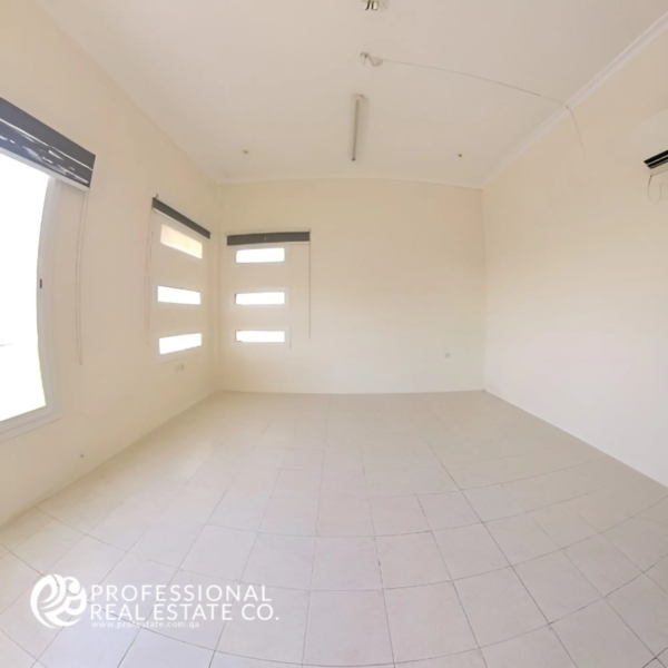 Bright and Spacious Bedroom 2 in Unfurnished 6 BHK Standalone Villa in Umm Lekhba – Perfect for Custom Design and Personalization