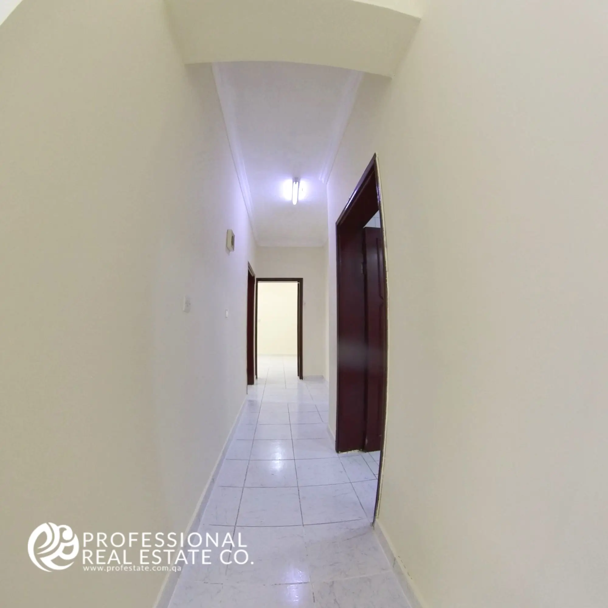 Bright hallway in unfurnished 2 BHK apartment for rent in Najma, Doha